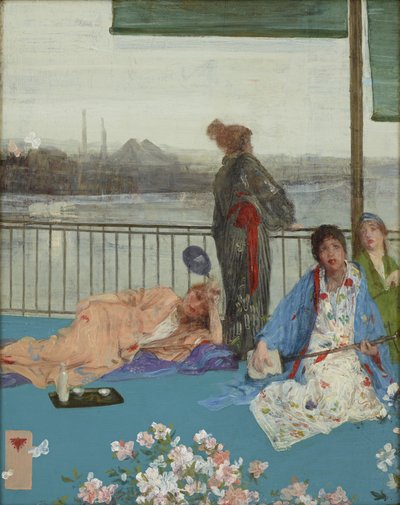 Variations in Flesh Colour and Green, The Balcony by James Abbott McNeill Whistler